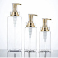 Factory Luxury Gold Cosmetic Pump 500 ml Anpassad tom fyrkantig Pet Plastic Shampoo Bottle